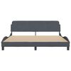 vidaXL Bedframe "Dover" 180x200 cm fluweel donkergrijs
