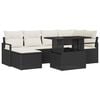 vidaXL Tuin Sofa Set 7 st Zwart en Cr&egrave;me poly rattan