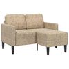 vidaXL 2-zitsbank met chaise longue L-vormig lichtgrijs 125 cm kunstleer