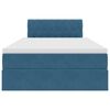 vidaXL Opslag bed met matras met hoofdeinde Blauw 120 x 190 cm Fluweel