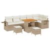 vidaXL Tuinbankenset 9 st Beige poly rattan