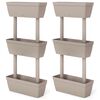 vidaXL Plantenbakken 6 st 100 cm taupe