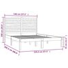vidaXL Bedframe massief hout wit 140x200 cm