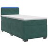 vidaXL Boxspring Bed met Matras en LED Donkergroen 90 x 200 cm fluweel