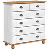 vidaXL Ladekast ASKIM Wit 91 x 40 x 95,5 cm Massief grenenhout