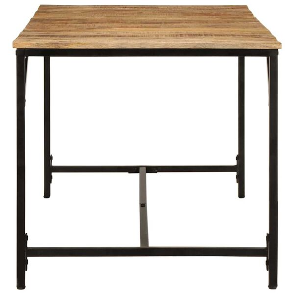 vidaXL Eettafel 160x80x75 cm massief hout ruw mangohout