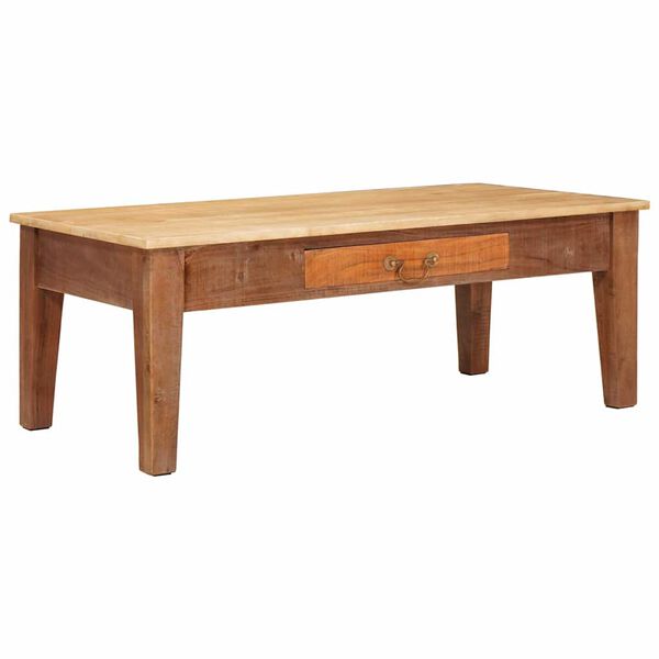vidaXL Salontafel met lade Bruin 110 x 55 x 40 cm Massief Mango Hout