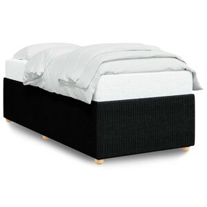 vidaXL Bedframe stof zwart Single