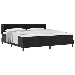 vidaXL Boxspringbed met hoofdeinde Zwart 200 x 200 cm Fluweel
