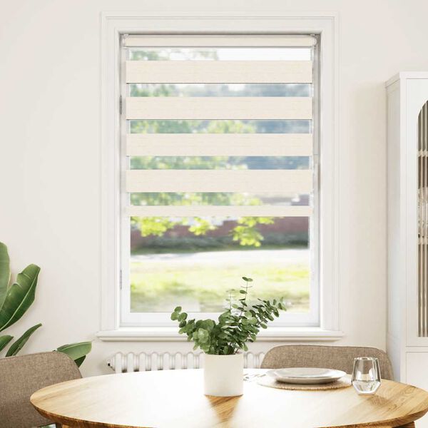 vidaXL Zebra rolgordijn 70x100 cm stofbreedte 65,9 cm marmerbeige