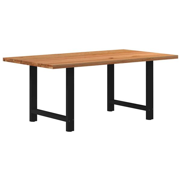 vidaXL Eettafel rechthoekig 180x100x74 cm massief eikenhout lichtbruin