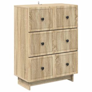 vidaXL Ladenkast Sonoma Eiken 66 x 34,5 x 90 cm Bewerkt hout