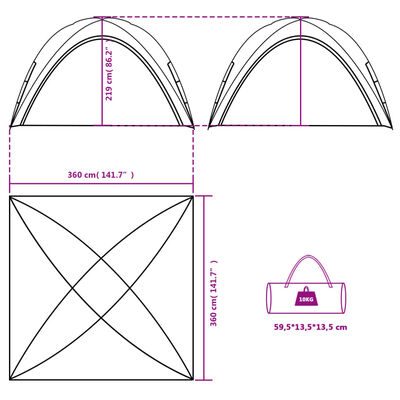 vidaXL Partytent waterdicht blauw