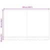 vidaXL Inklapbaar Zonnescherm Cr&egrave;me 350 x 200 cm Polyester en Metaal