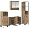 vidaXL Badkamermeubelset met lade 4 pcs Artisan Eiken Bewerkt hout