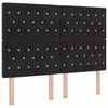 vidaXL LED Hoofdbord met LED-stripverlichting Zwart 160 cm Fluweel