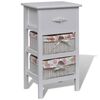vidaXL Kast met 1 lade en 2 manden paulowniahout wit