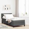 vidaXL Boxspringbed met matras Donkergrijs 190 x 90 cm Polyester