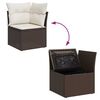 vidaXL Tuin Sofa Set 8 pcs Bruin en Cr&egrave;me Poly rattan, staal en glas