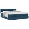 vidaXL Ottoman bed met matrassen 200x200cm fluweel donkerblauw