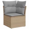 vidaXL Tuin Sofa Set Beige poly rattan