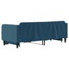 vidaXL Slaapbank met onderschuifbed 90x200 cm fluweel blauw