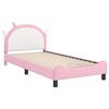vidaXL Bedframe voor kinderen met hoofdbord Roze 90 x 200 cm PU