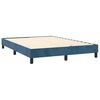 vidaXL Boxspring met matras en LED fluweel donkerblauw 140x200 cm