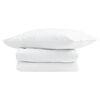 vidaXL Zomer Dekbed met kussen 2 pcs Wit Donsveertjes