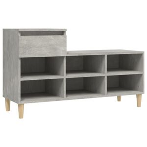 vidaXL Schoenenkast 102x36x60 cm bewerkt hout betongrijs
