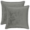 vidaXL Kussensloop 2 st HOUTEN Donkergrijs 40 x 40 cm Flanel