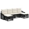 vidaXL Tuinbankenset 6 st Zwart poly rattan
