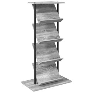 vidaXL Tijdschrift Rek Grijs Sonoma 68 x 40 x 123.5 cm Bewerkt hout