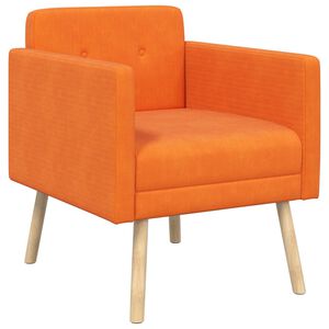 vidaXL Accentstoel Oranje Ribstof