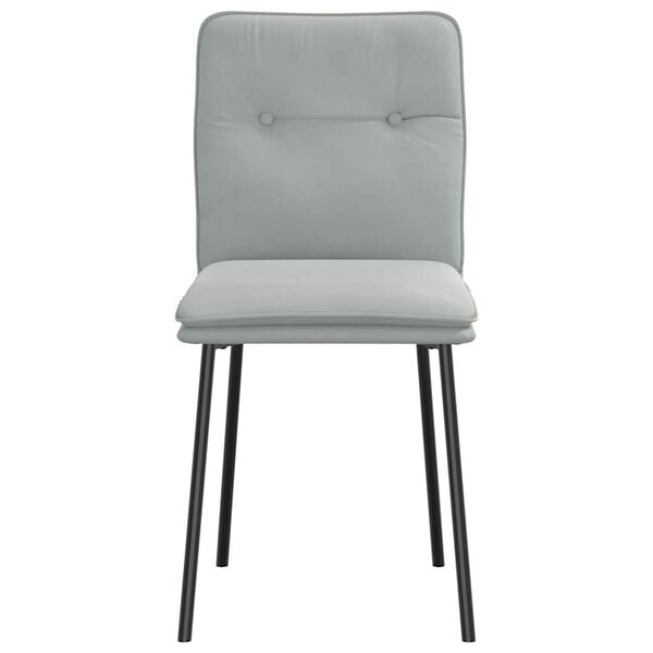 vidaXL Eetkamerstoelen 2 st fluweel lichtgrijs