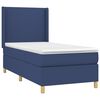 vidaXL Boxspring met matras en LED stof blauw 90x190 cm