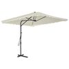 vidaXL Parasol met stalen paal 250x250 cm zandkleurig
