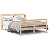 vidaXL Bedframe met hoofdbord massief grenenhout 150x200 cm
