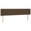 vidaXL Hoofdbord LED 203x16x78/88 cm stof donkerbruin
