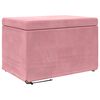 vidaXL Kruk Roze 61 x 41 x 40 cm Velvet en Gefabriceerd Hout