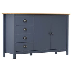 vidaXL Dressoir Hill 130x40x80 cm massief grenenhout grijs