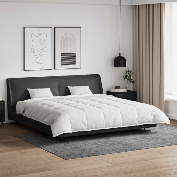 vidaXL Dekbed Set met kussen 3 pcs Wit Donsveertjes