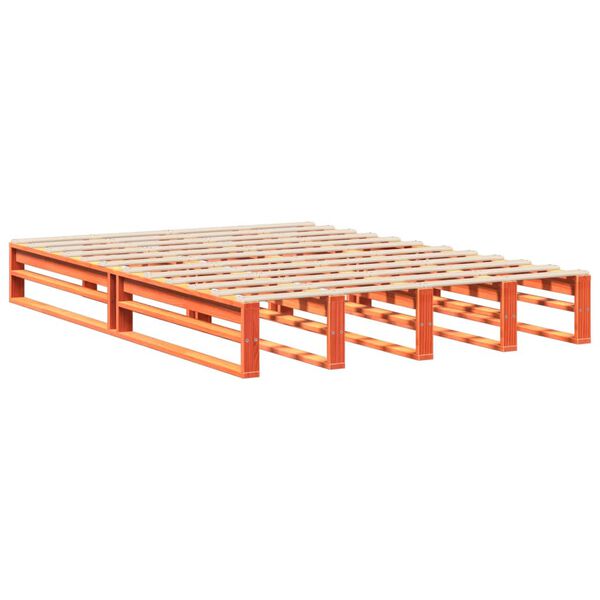 vidaXL Bedframe zonder matras massief grenenhout wasbruin 120x200 cm