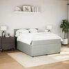 vidaXL Boxspring met matras fluweel lichtgrijs 140x190 cm