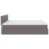 vidaXL Ottoman bed met matras 160x200cm kunstleer grijs
