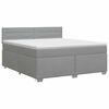 vidaXL Boxspringbed met matras Lichtgrijs 140 x 200 cm Stof