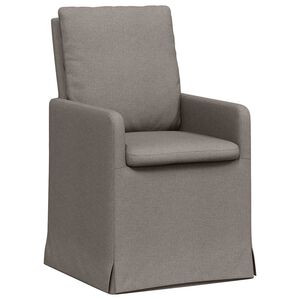 vidaXL Eettafelstoelen 2 st Stof Taupe 57 x 67 x 98 cm