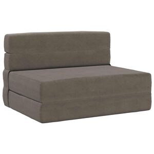 vidaXL Vouwbare Bankbed Lichtgrijs 70 x 80 x 60 cm Stof