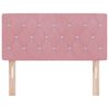 vidaXL LED Hoofdbord met LED-striplichten Roze 90 cm Polyester