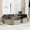 vidaXL Tuin Sofa Set met kussen 6 pcs Lichtgrijs poly rattan